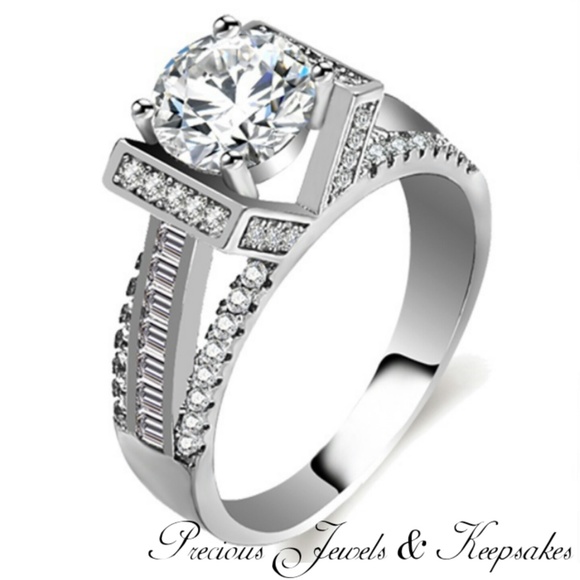 AAA 925 Sterling Silver Cubic Zirconia Rings - Picture 1 of 7